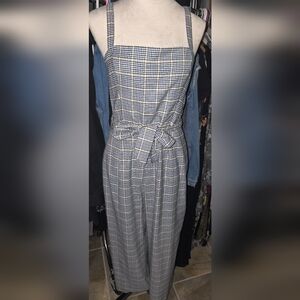 Abercrombie & Fitch Blue and White Checkered jumpsuit